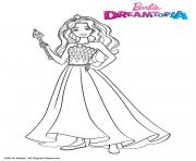 Coloriage Barbie Princesse Fille Dreamtopia